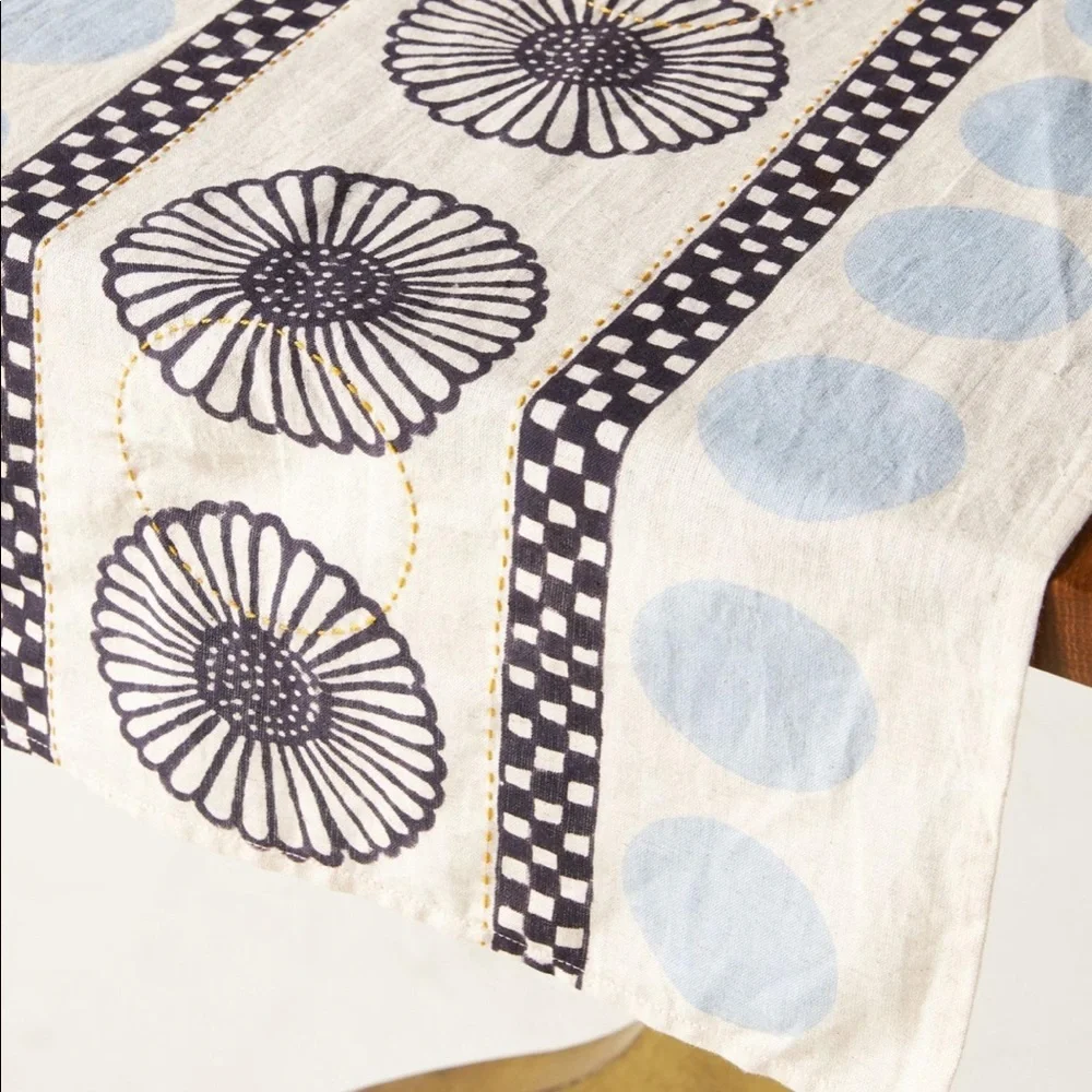New! Anthropologie-Jen Hewett Blockprinted Table Runner
